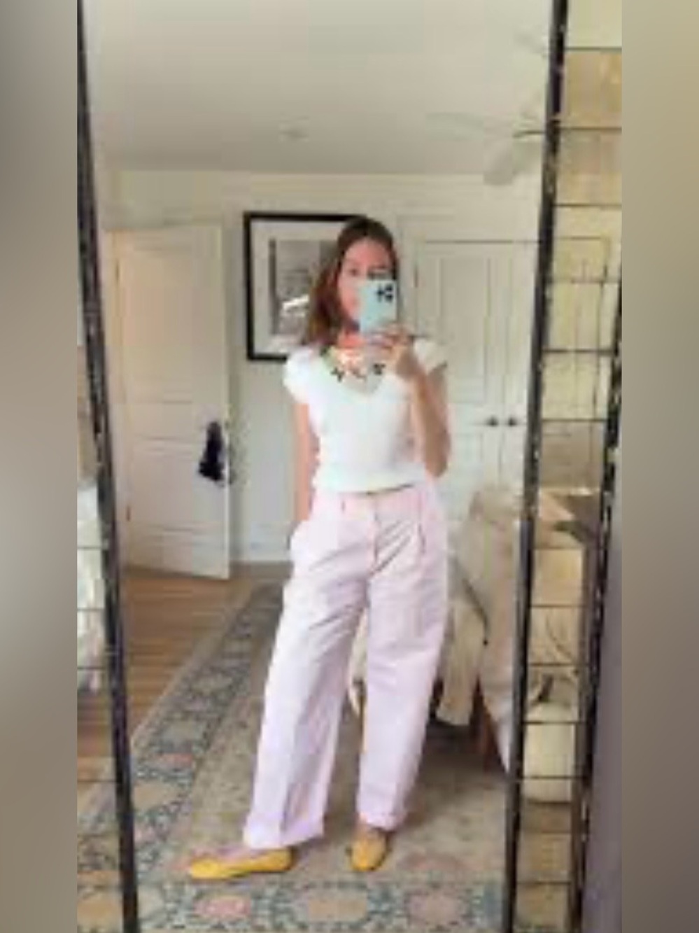 Alex Mill Wide-Leg Pants in Pale Pink
